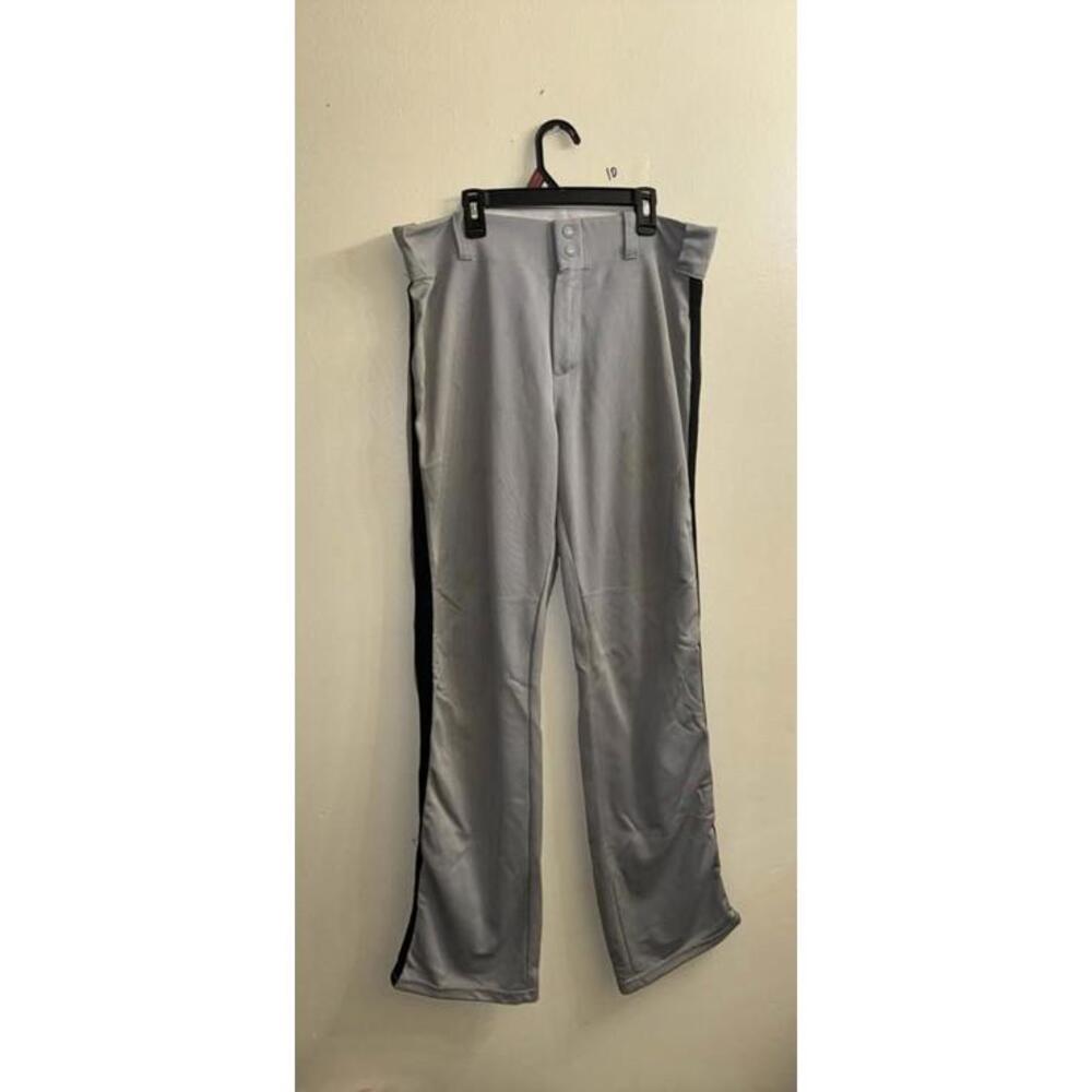 Alleson Athletic grey baseball pants w/ black stripes size L